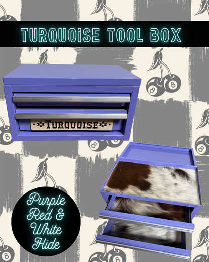 3 Drawer Turquoise Toolbox | Jewelry Organizer