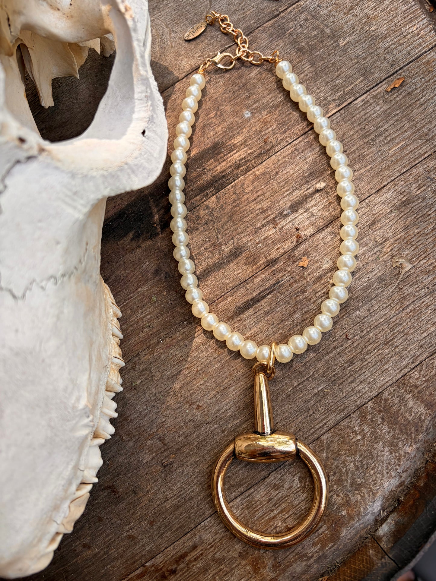 Pearls & Horse Bits Necklace