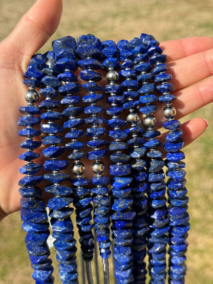 22” Graduated Lapis Necklace