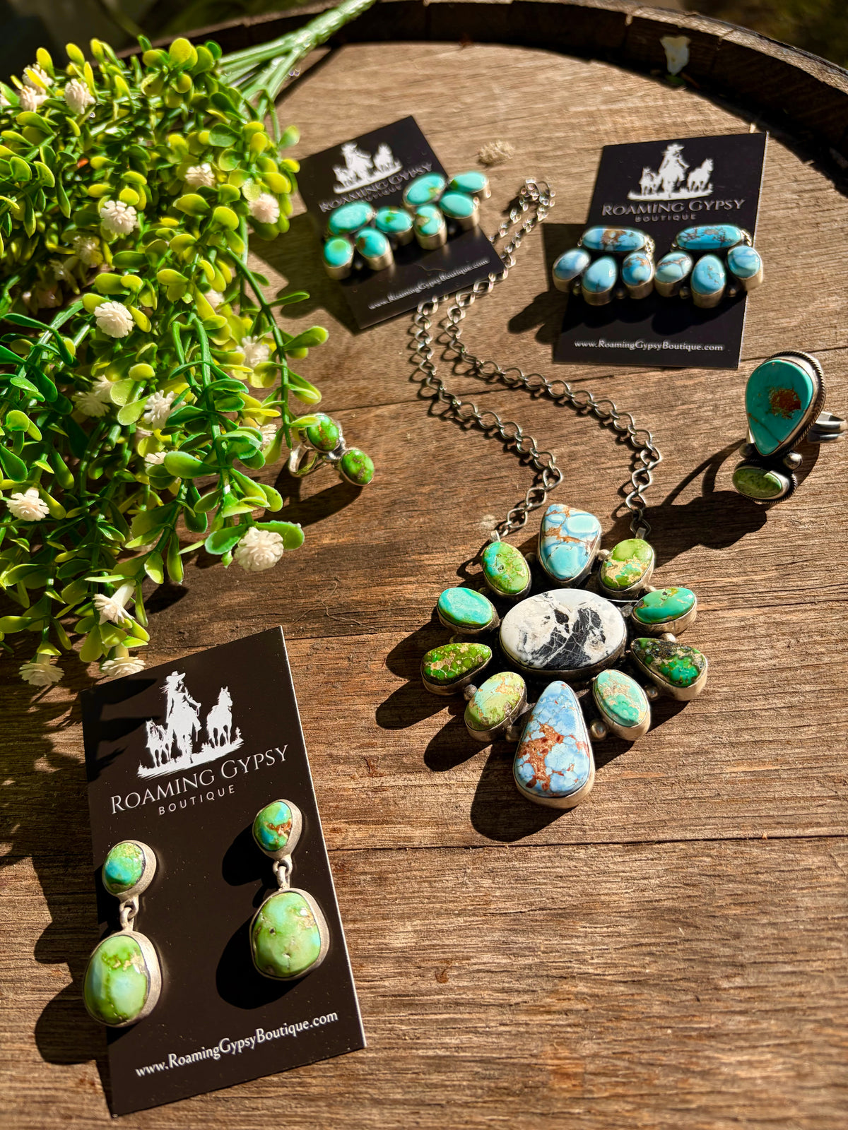 Multi Stone Mega Cluster Necklace