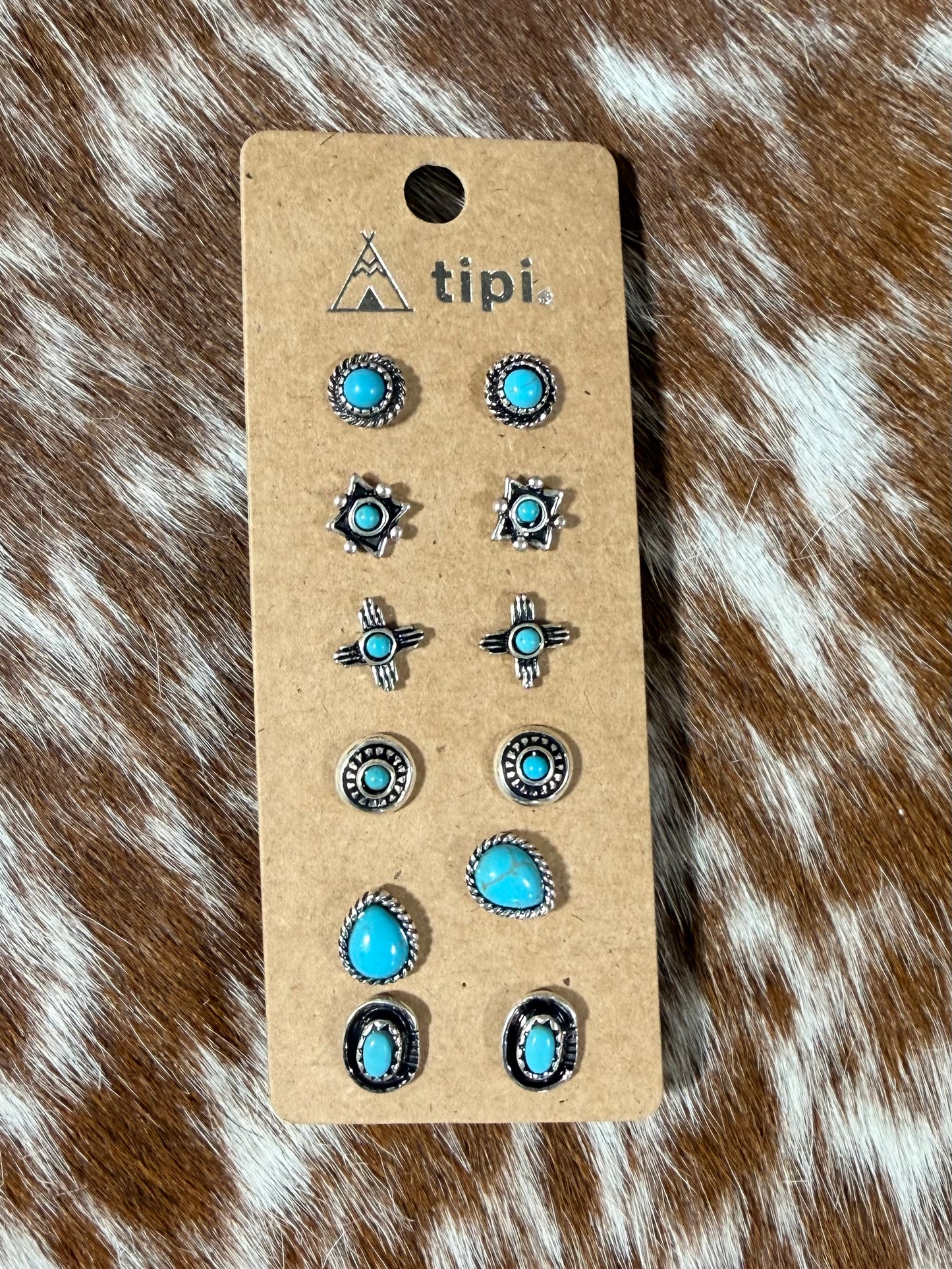 6 Pc. Western Earring Sets