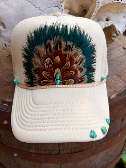 Gypsy Custom Feather Trucker Hat