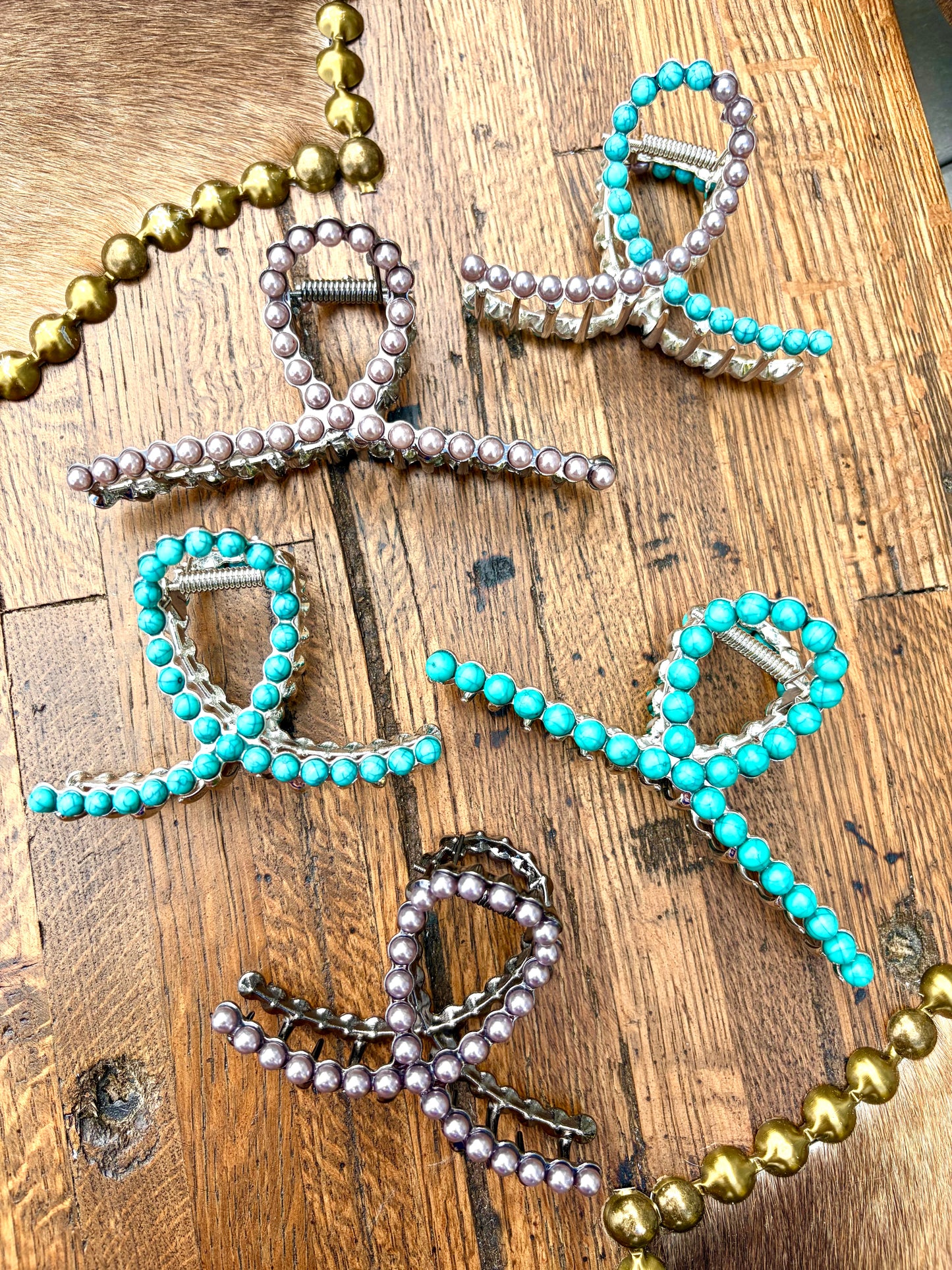 Rockin Western Pearl Hair Clip