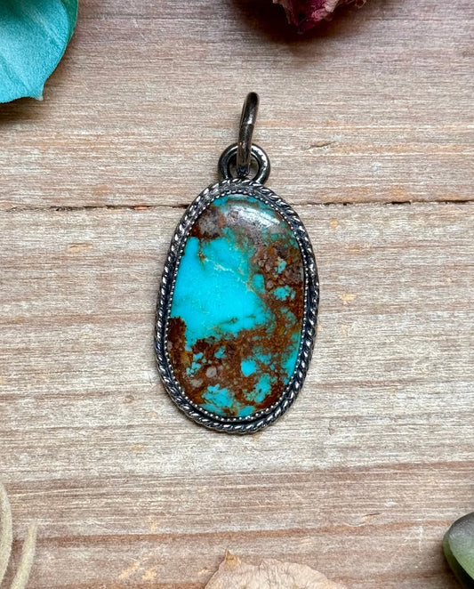 MJ Turquoise Pendant – Sterling Silver