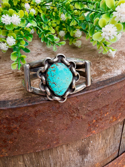 Nevada Turquoise Chain Cuff Bracelet