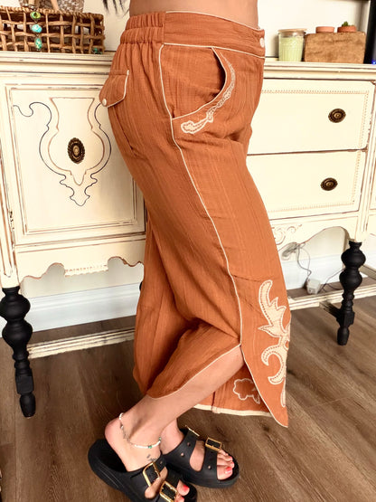 Fall worthy boot stitch pant
