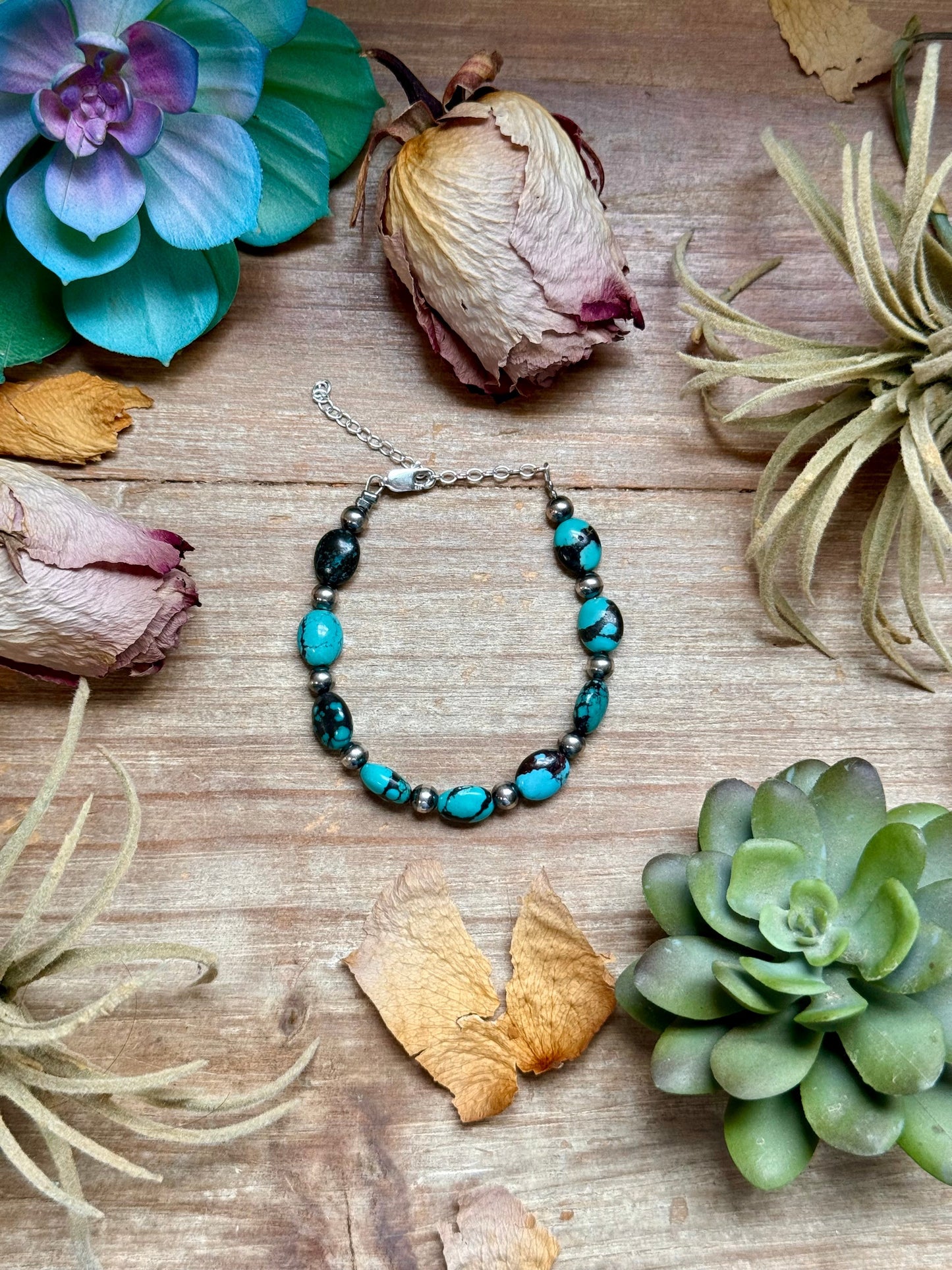 Matrix Turquoise Bracelet – 6 1/4" – 5mm Oval