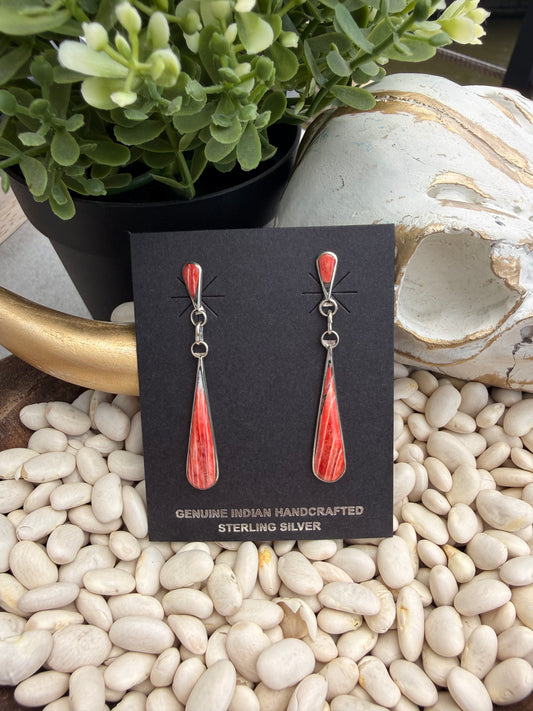 Angela Gasper - Zuni Spiny Red Earrings