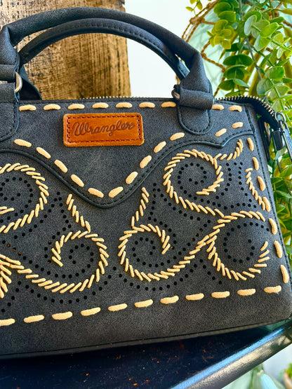 Wrangler Embroidered Swirl MIni Satchel