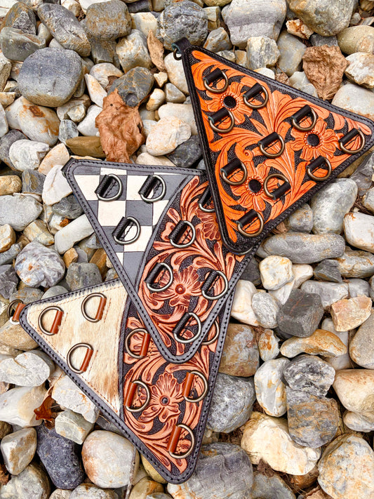 Triangle Leather Wild Rag Holders