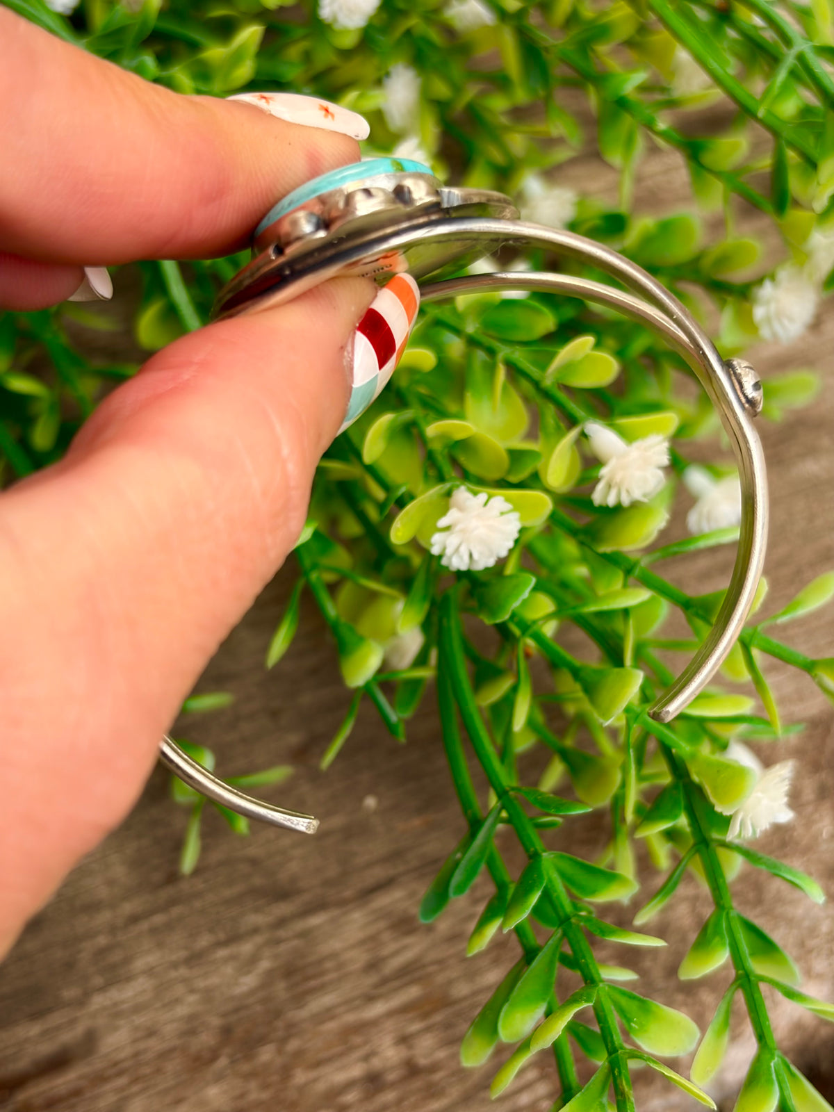 Whitewater Crackle Cuff Bracelet