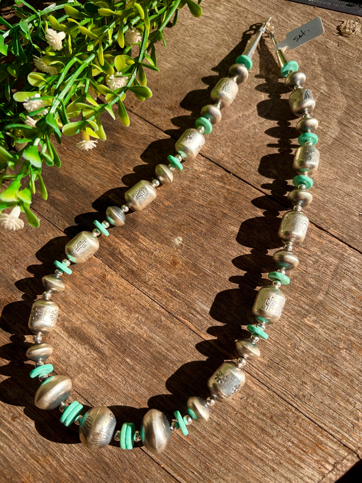 22" Navajo Pearl Set - Stamped TA