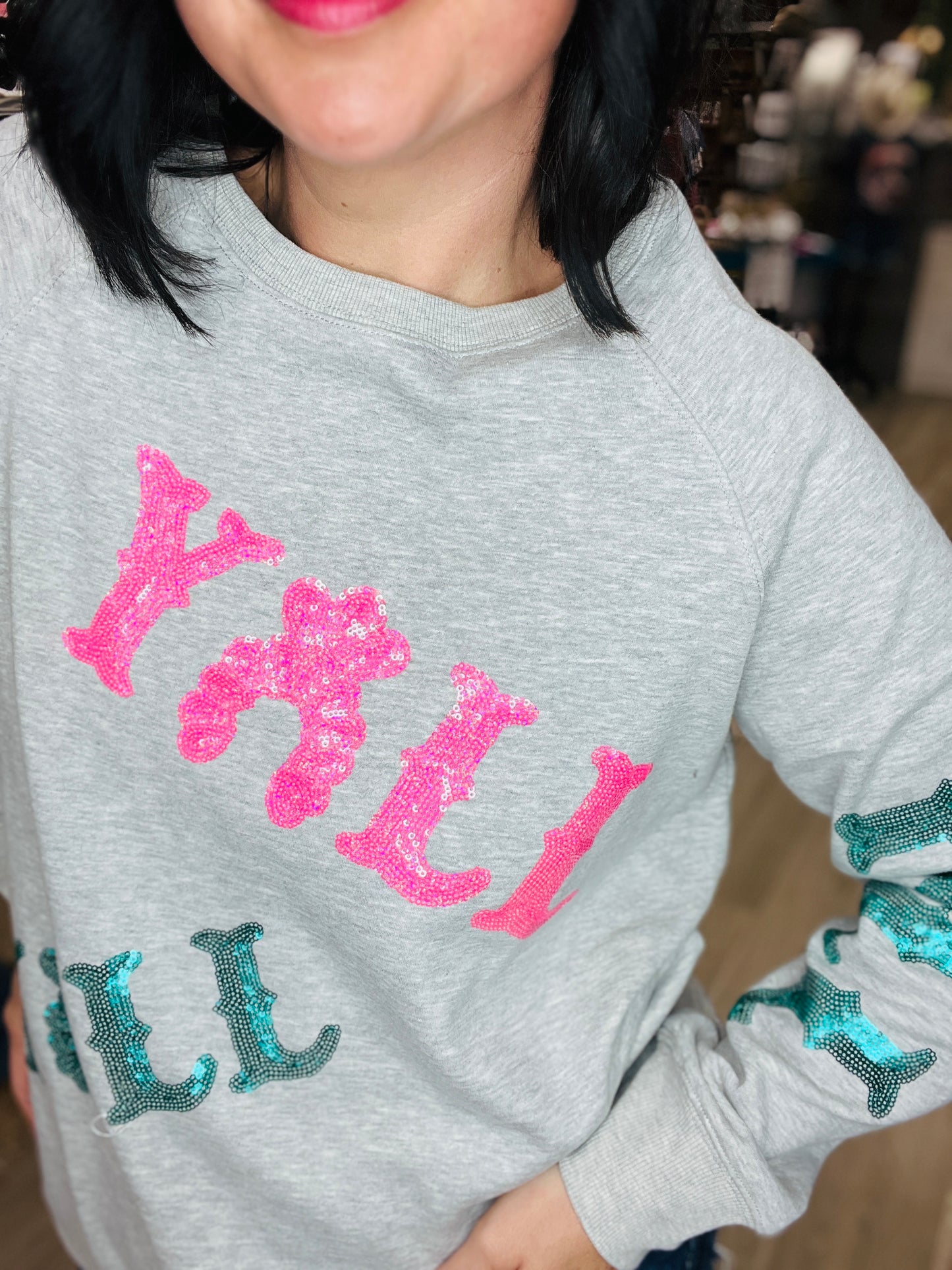 Y'all Pink Party Sweatshirt