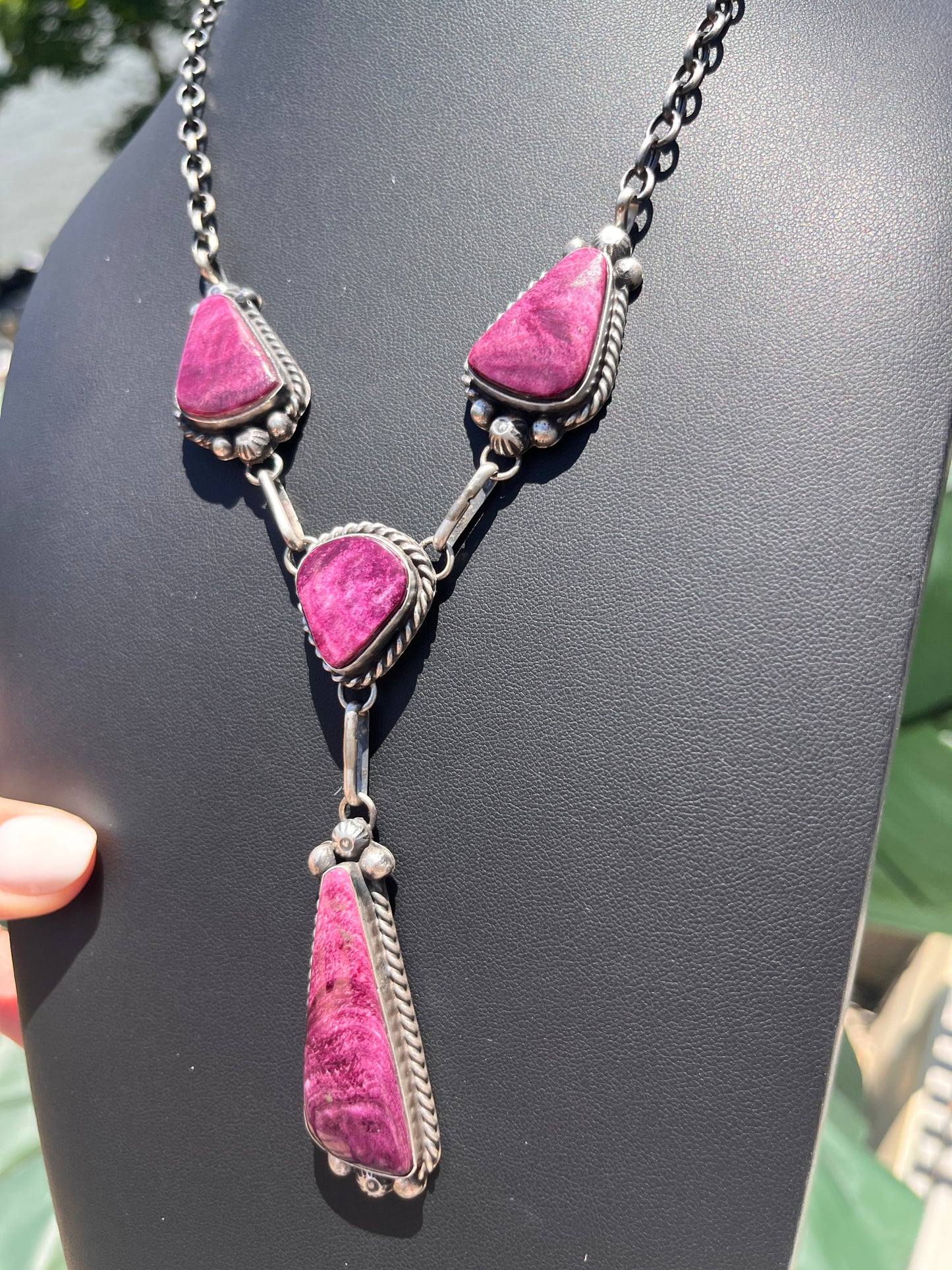 Augustine Largo - Purple Spiny Oyster Lariat Necklace