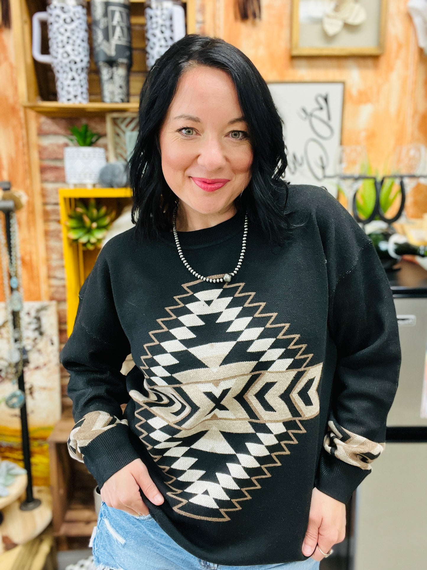 Night Aztec Sweater