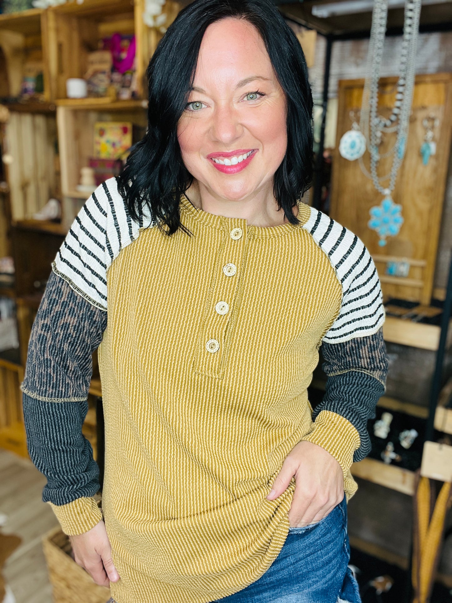 Urban Fall Mustard Top