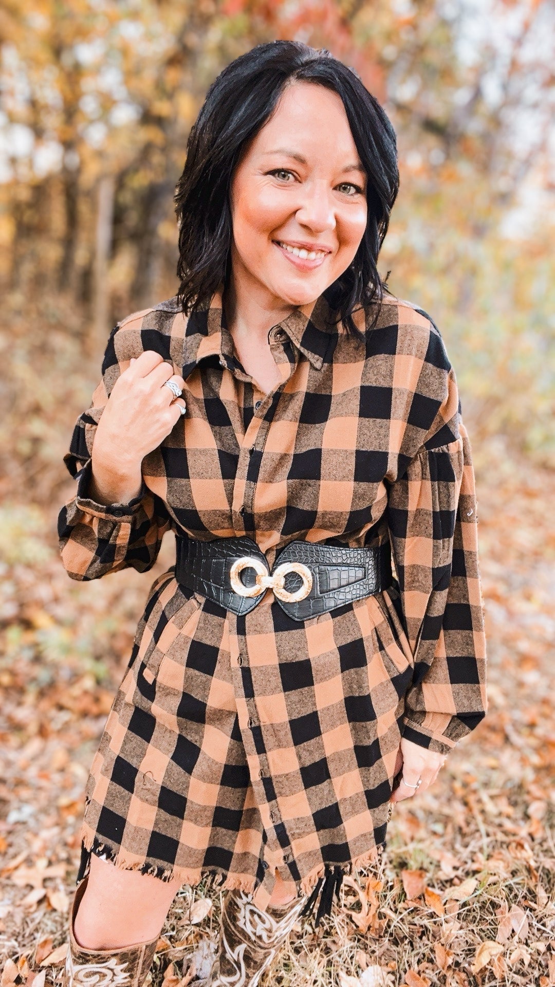 Gypsy Plaid Campfire Dress
