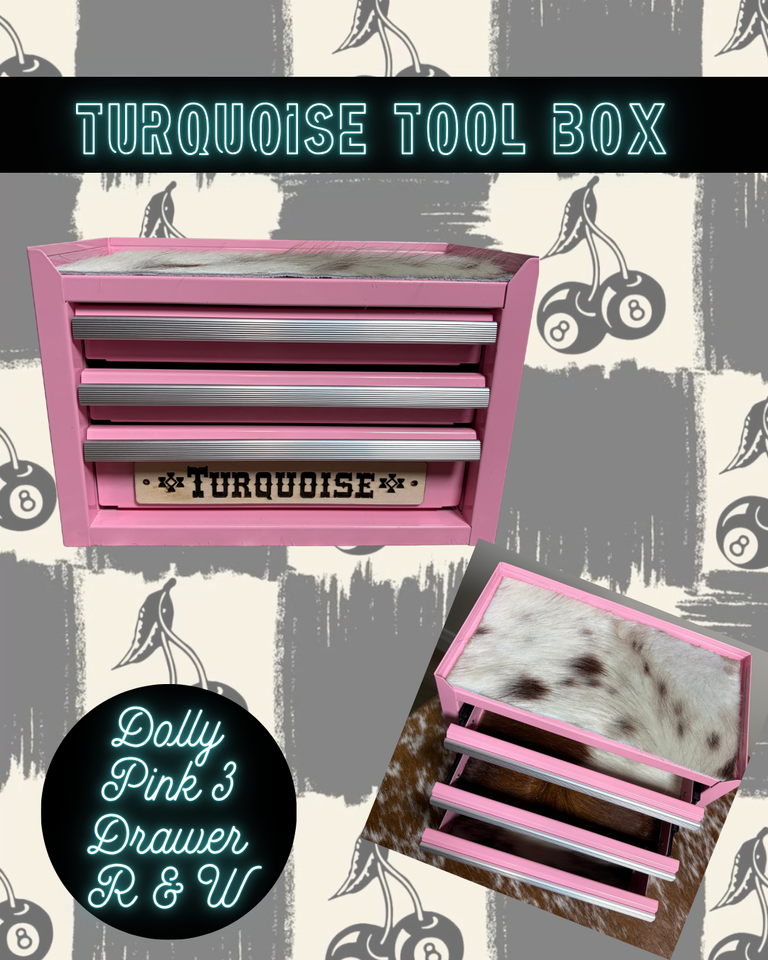 3 Drawer Turquoise Toolbox | Jewelry Organizer