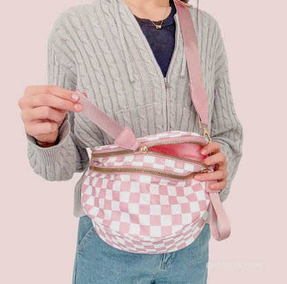 Gypsy Check Double Zip Bag