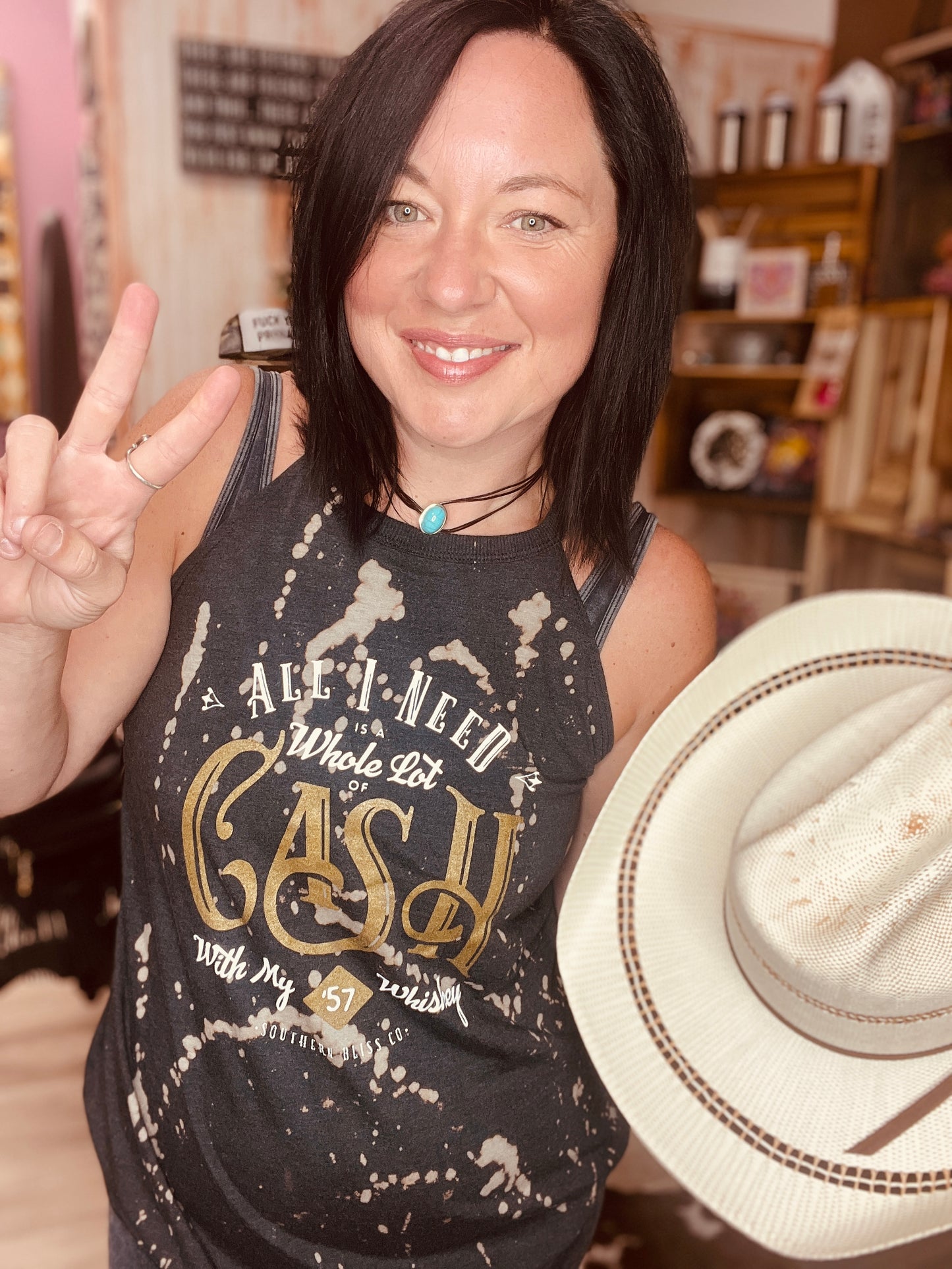 Cash Bleached Tank
