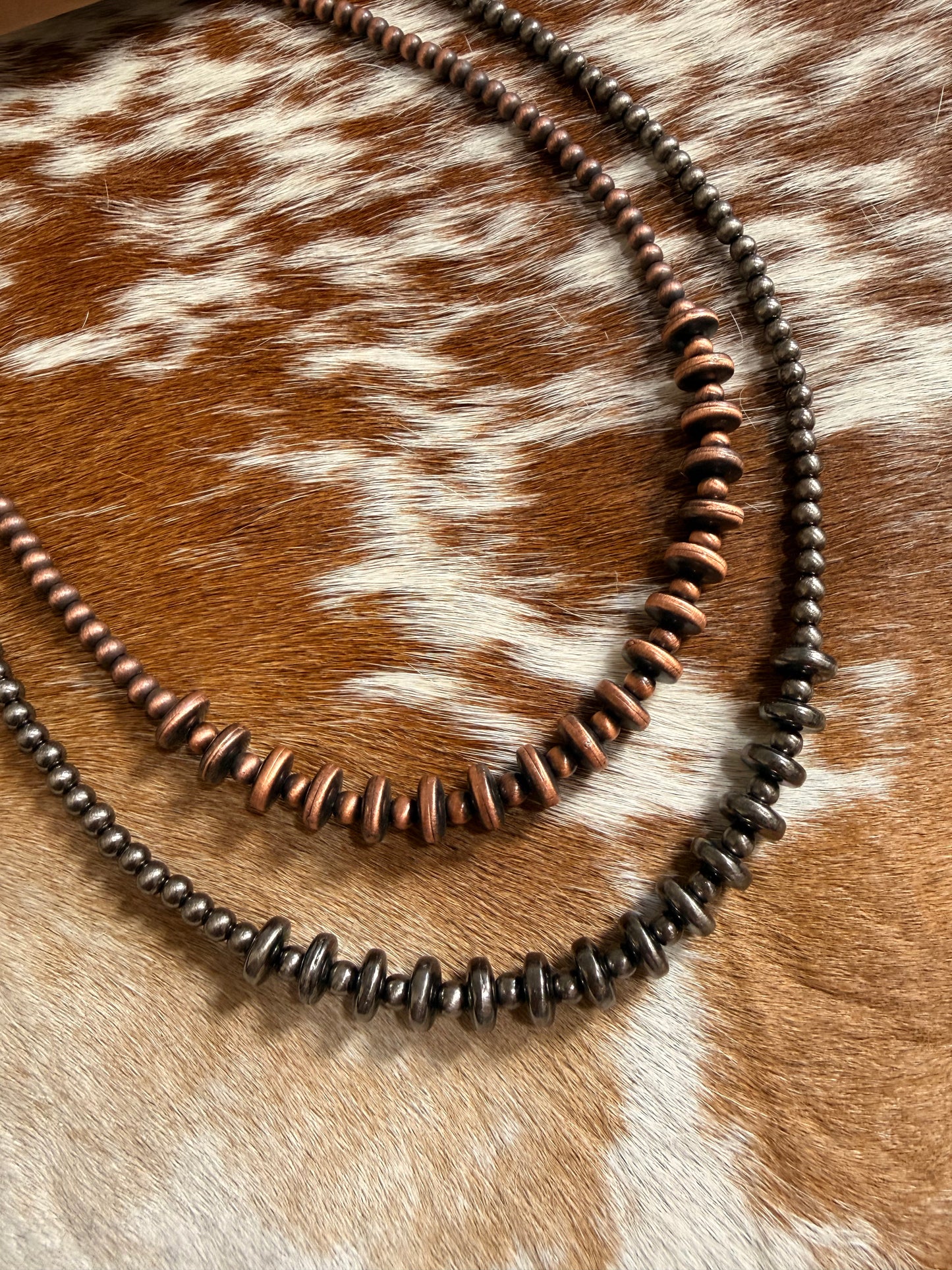 Rondelle Polish Western Pearl Bead Necklace