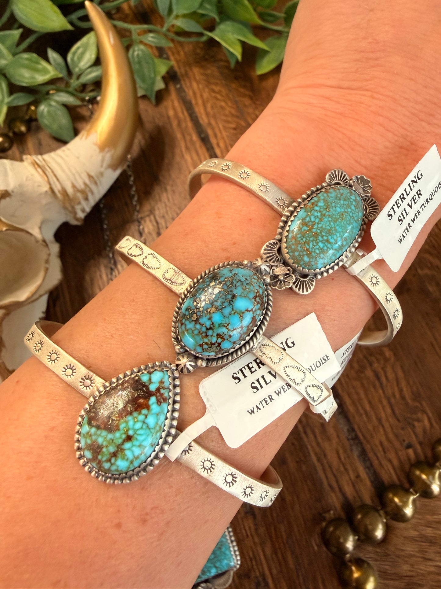 Water Web ~ Kingman Cuff Bracelets