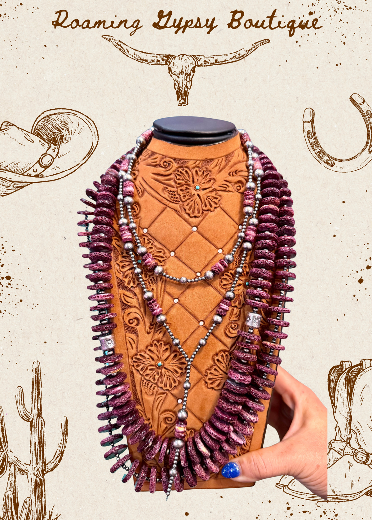 Purple Spiny Oyster & Silver Stacker Necklace Sets