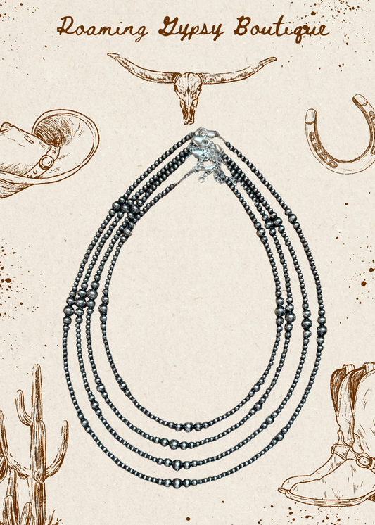 20 inch Graduated Sterling Silver Pearl Necklace