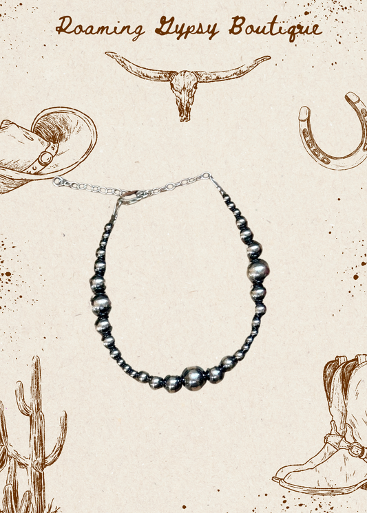 Graduated Sterling Silver Pearl Bracelet (3–8mm)