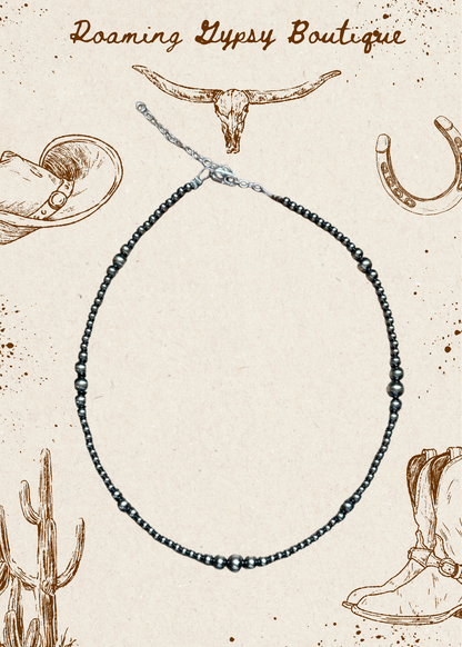 14 inch Graduated Sterling Silver Pearl Choker