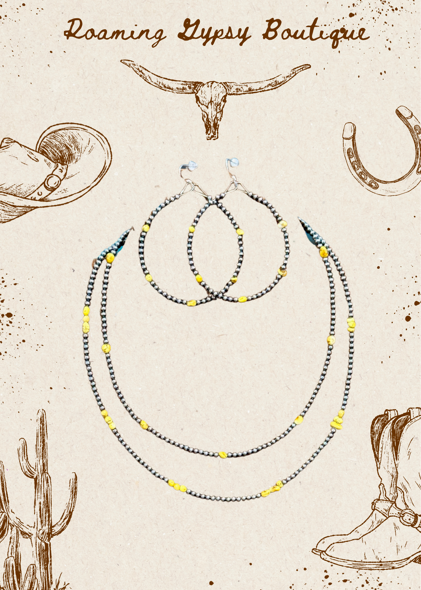 Holy Palomino Variscite Necklaces & Earring Sets