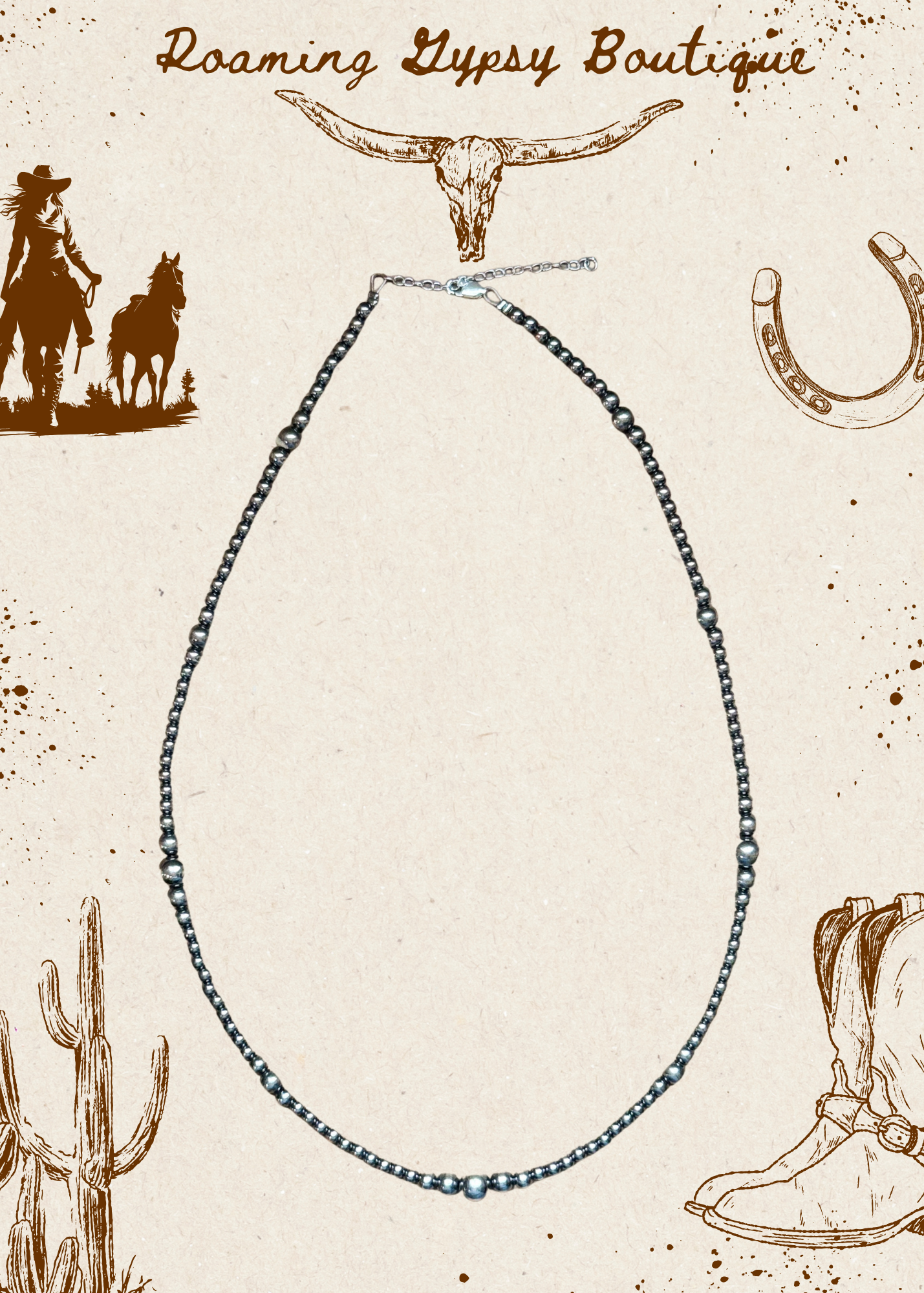 4mm Sterling Silver Graduated Pearl Necklace – 22"