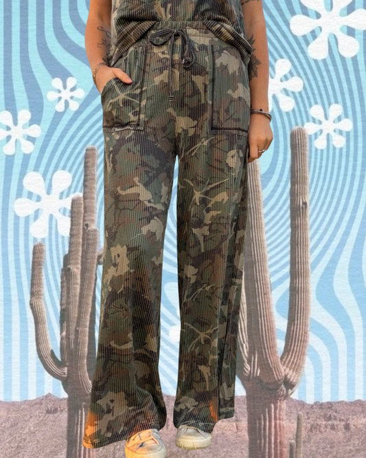 Canyon Camo Ribbed Pants