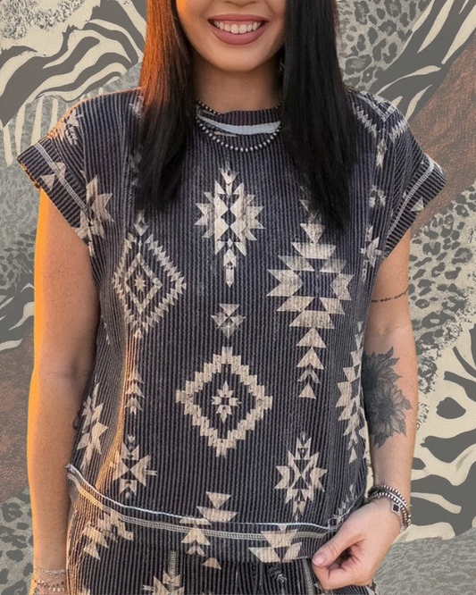 Frontier Trail Ribbed Top