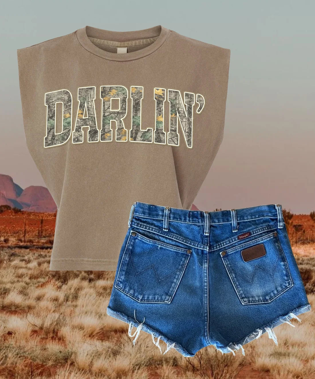 Darlin Camo Muscle Tank