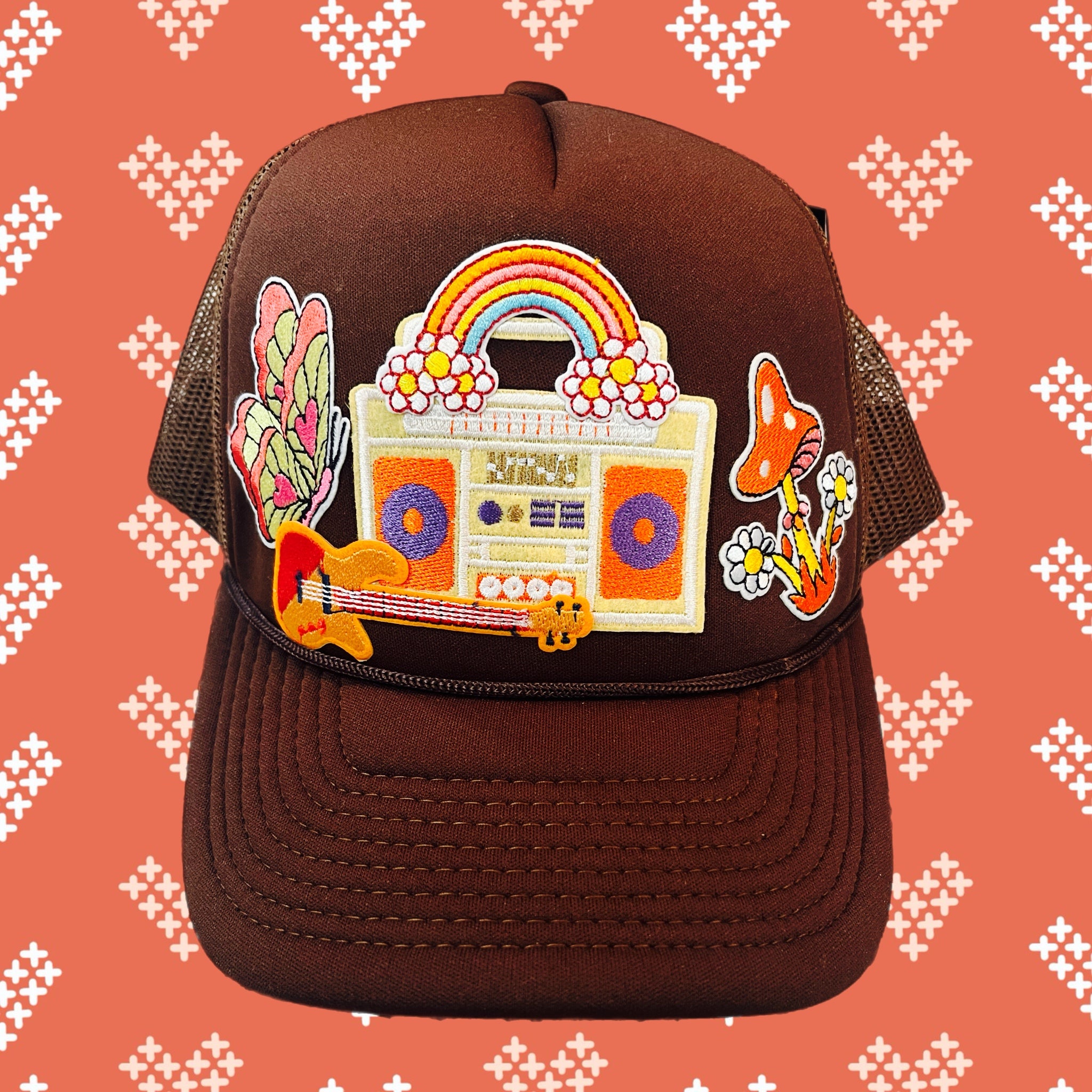 Retro Hippy Trucker Hat