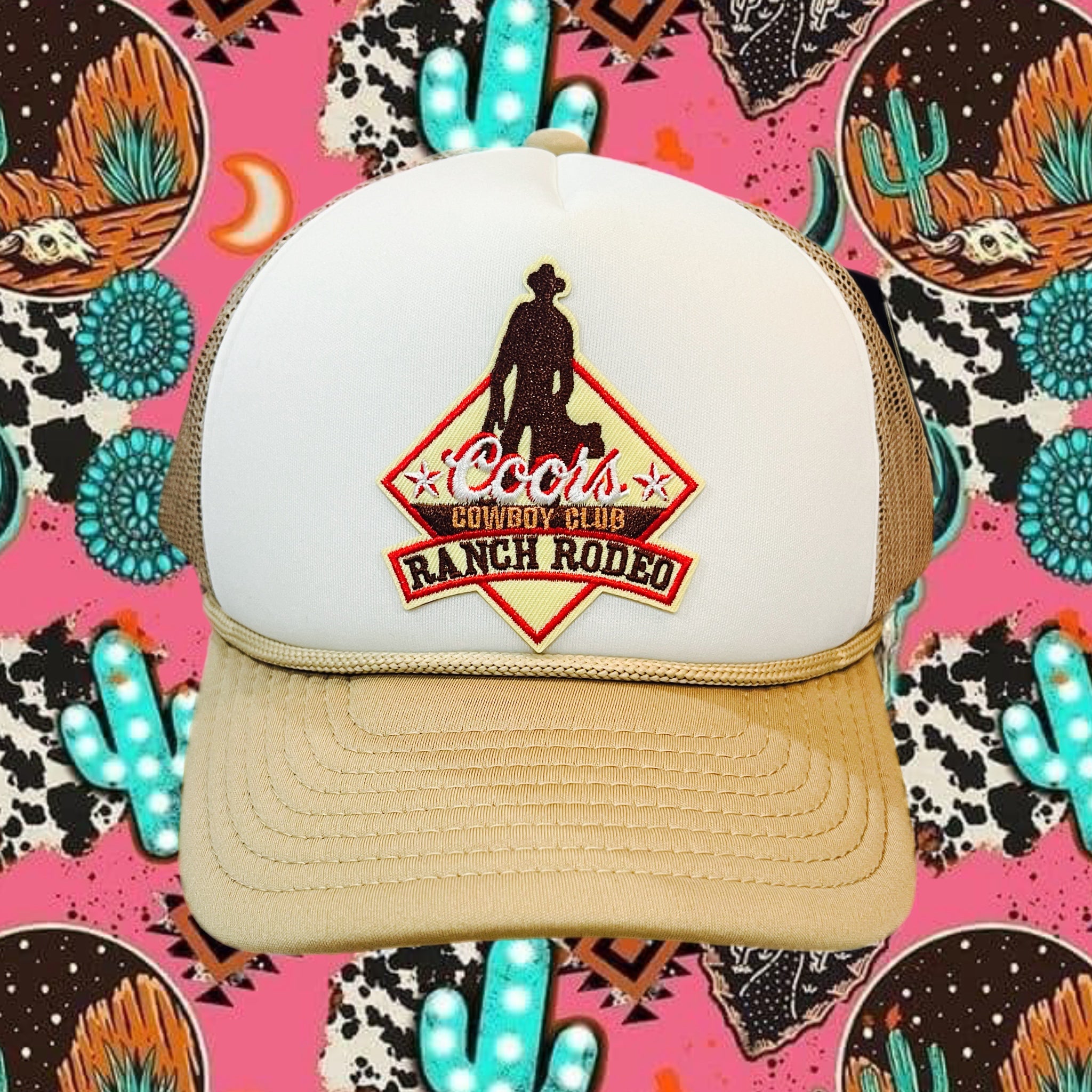 Tan Ranch Rodeo Trucker Hat