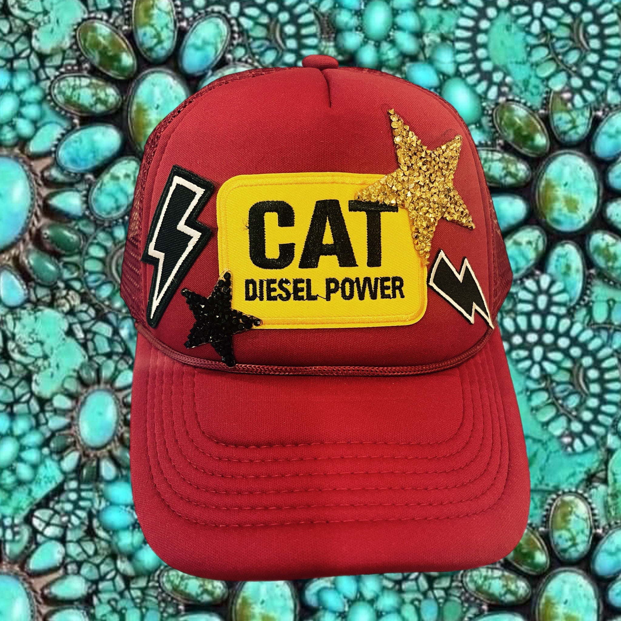 Maroon Diesel Power Trucker Hat
