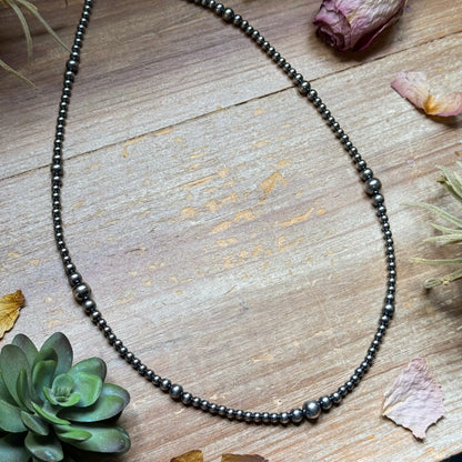 4mm Sterling Silver Graduated Pearl Necklace – 22"