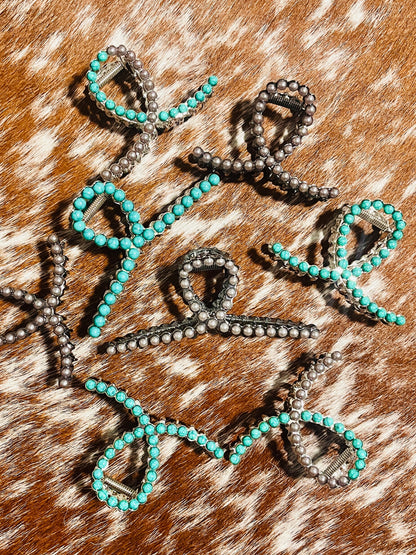 Western Navajo Pearl Hair Claw Clip