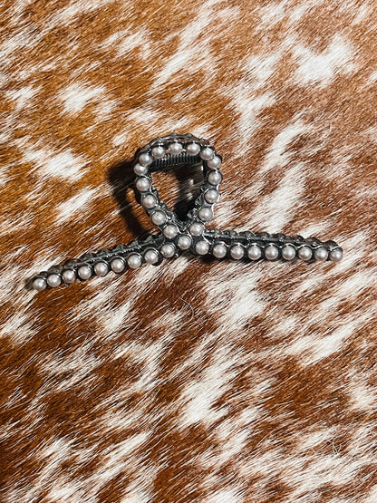 Rockin Western Pearl Hair Clip