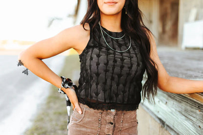 Southern Draw Lace Tank Top