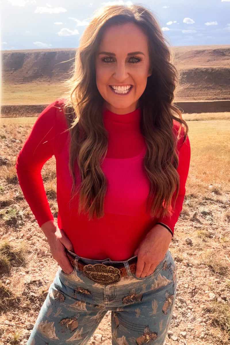 Meshed Out In Red - Mesh Top
