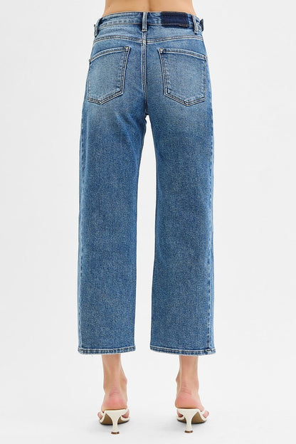 Barrel Snap Waist Risen Jeans