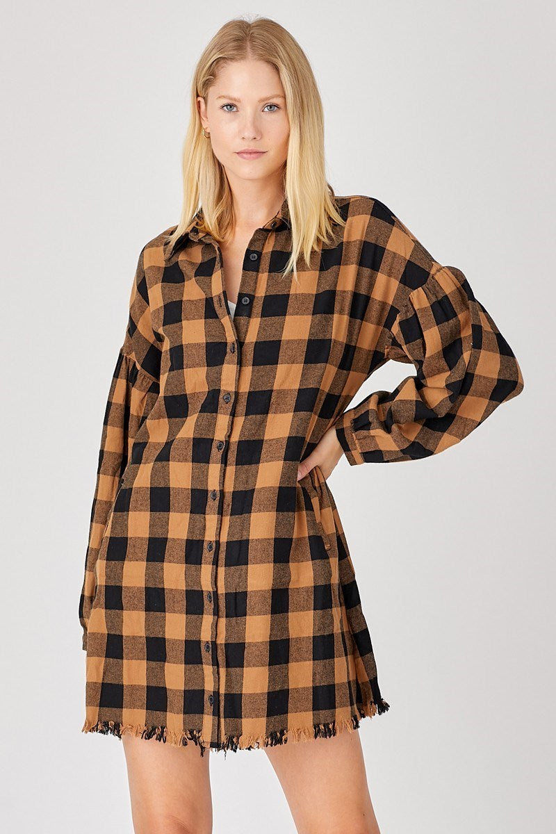 Gypsy Plaid Campfire Dress
