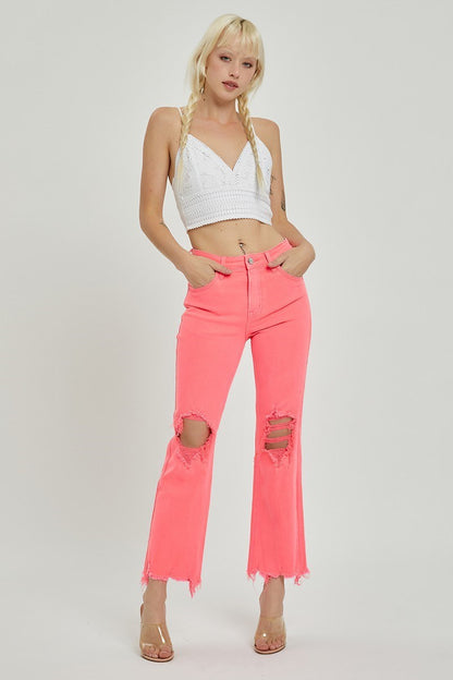 Coral Dreams Cropped Jean
