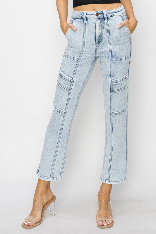 Light Wash  Risen Straight Leg Jeans