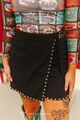 Buckle Bunny Studded Wrap Skirt