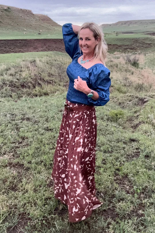 Tooled in Paradise Maxi Skirt