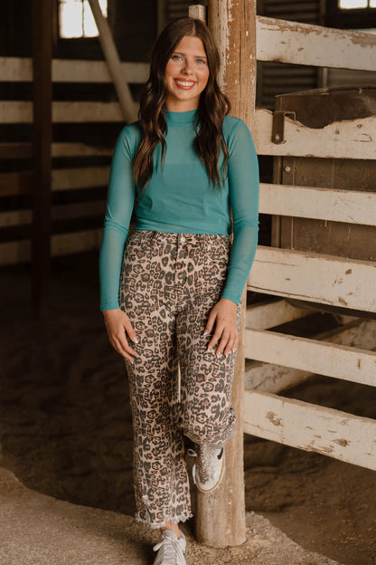 Meshed Out in Turquoise Top